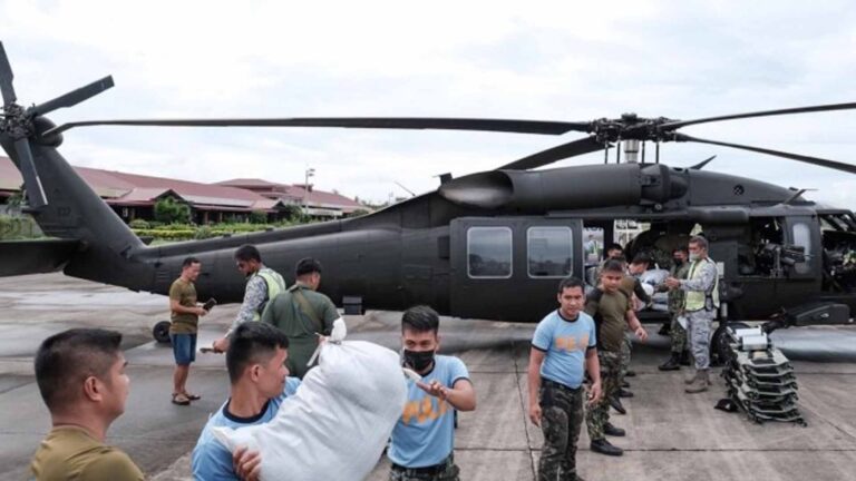 Philippine Air Force Airlifts Relief Aid To Typhoon-Hit Ilocos Norte Town