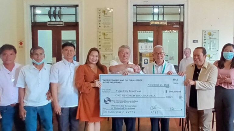 Taiwan Donates Php5.7 Million For Quake-Hit Cultural Sites In Vigan
