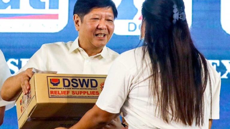 PBBM Distributes Cash Aid, Food Packs In Mandaue City