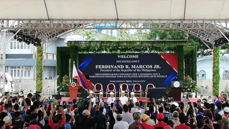 President Marcos Breaks Ground For 20K Housing Units In Camarines Sur
