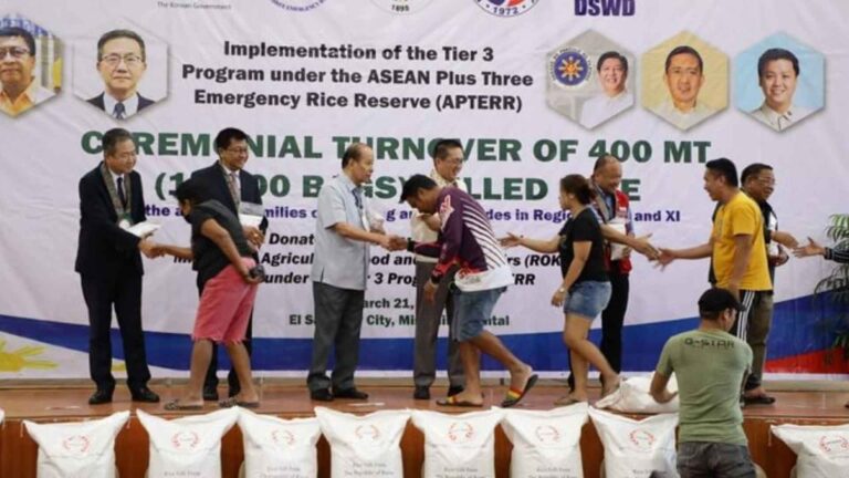 DA Gets 10K Rice Bags From South Korea For Calamity-Hit Families