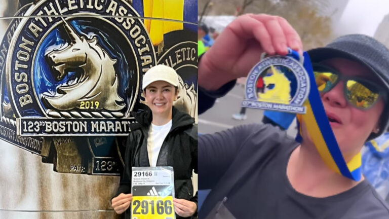 Charlene Gonzales Gets Emotional After Finishing Boston Marathon