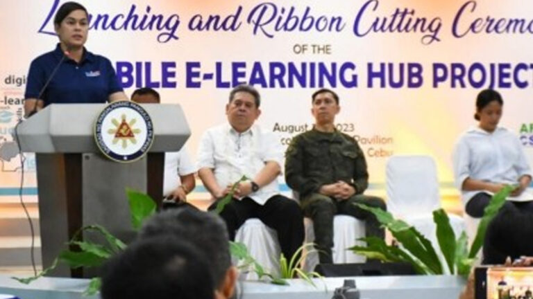 VP Sara, Visayas Command Launch Mobile E-Learning Hub In Cebu