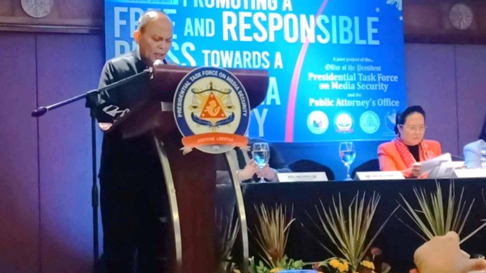 Government Forging Solutions, Alliances To Make PH Safe For Media Workers