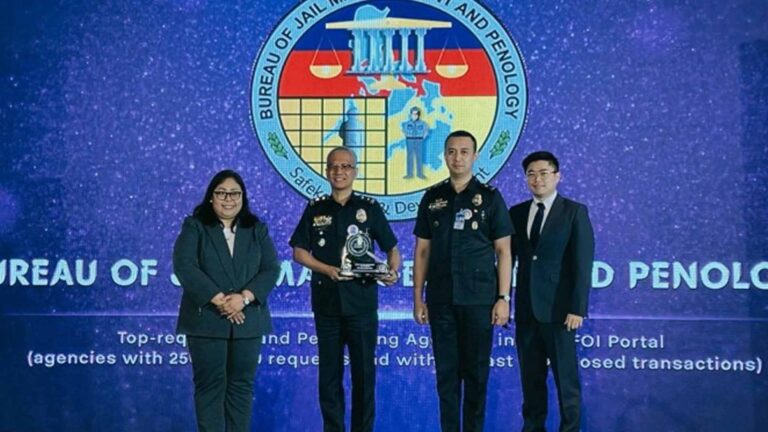 BJMP Named Among ‘Top Performing Agencies’ At FOI Awards