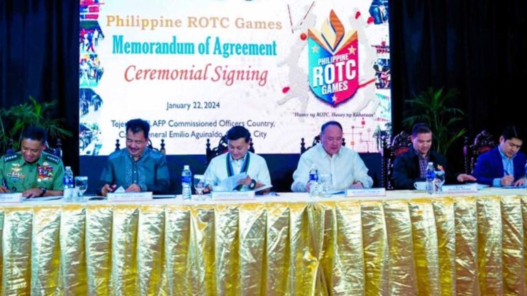 Armed Forces Of The Philippines Inks MOU For 2024 ROTC Games