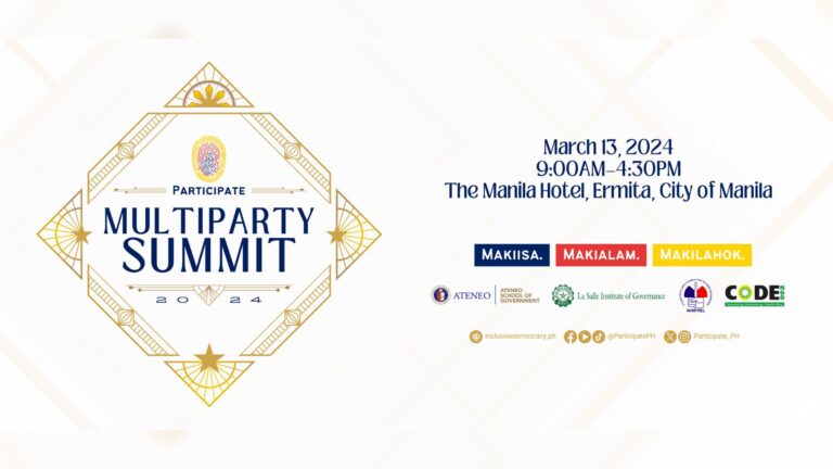 PARTICIPATE PH Multiparty Summit To Discuss The Role Of Political Parties In Democracy