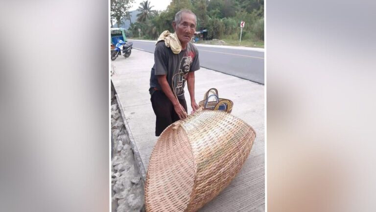 Over 100-Year-Old Lolo In Leyte Keeps Busy Selling Bayong And Duyan