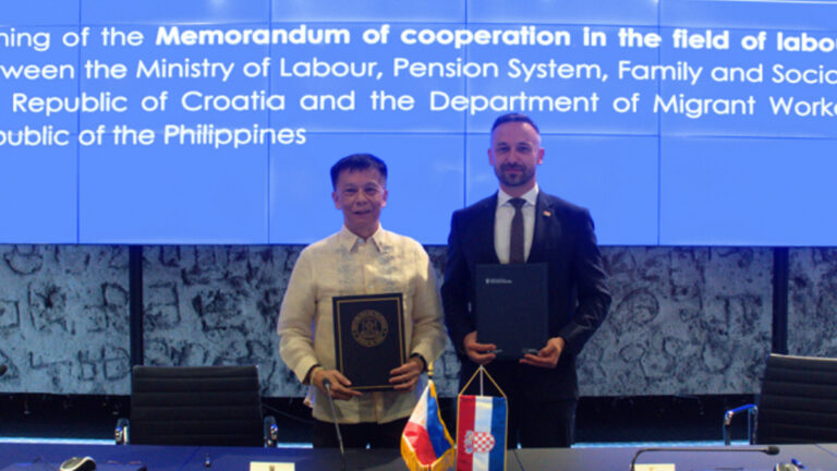Philippine Enhances Labor Ties With Croatia For Welfare, Rights Of OFWs
