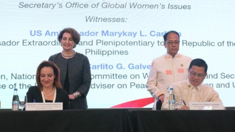 Philippines, United States Ink Deal To Establish Reg’l Hub Advancing Women, Peace Agenda