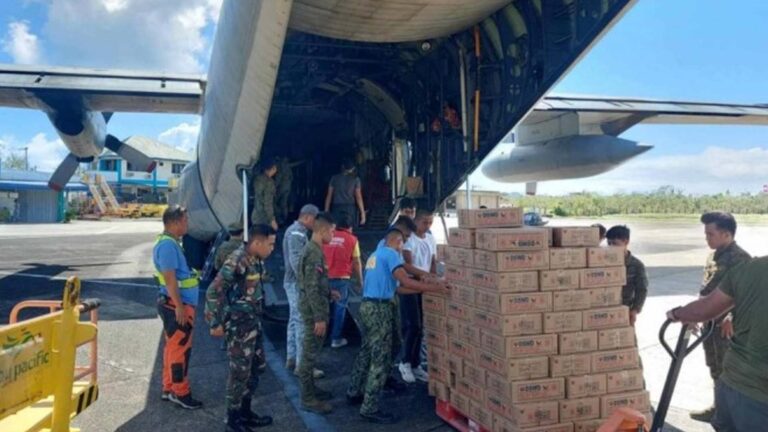 PAF Planes Continue To Transport Relief Supplies To Catanduanes