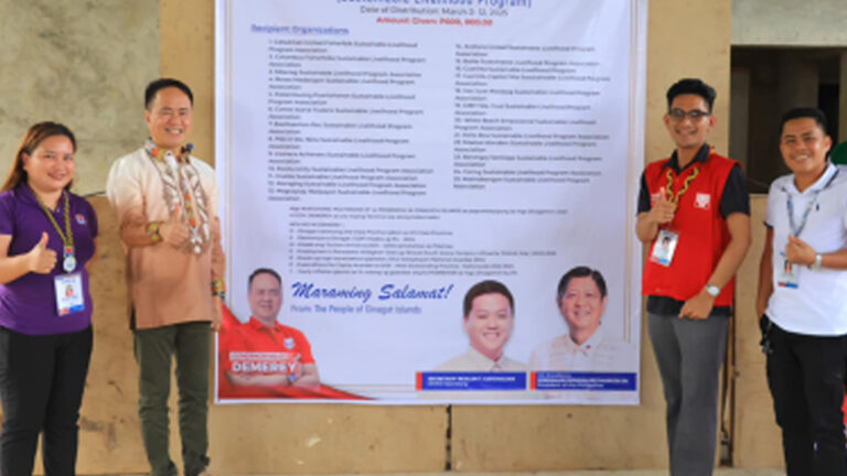 Dinagat Groups Get PHP30 Million Livelihood Grant From DSWD