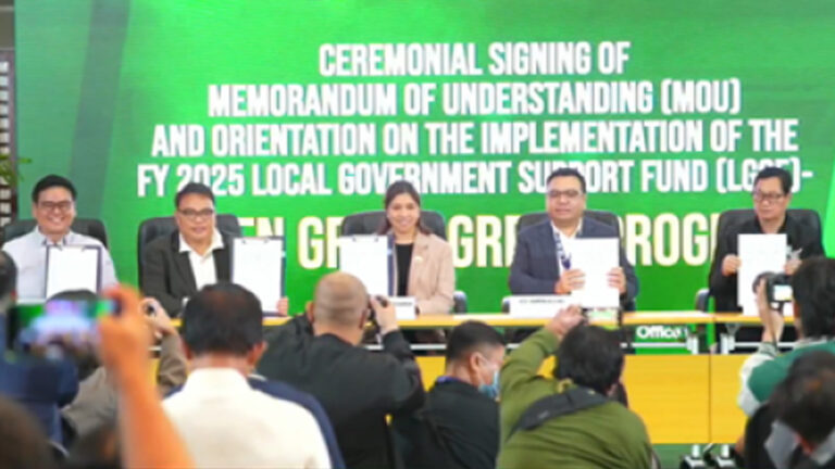 MOU For Implementation Of LGSF-Green Green Green Program Signed