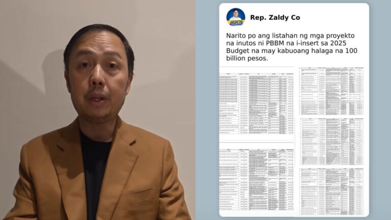 Zaldy Co Directly Implicates President Marcos In PHP100 Billion Insertion Order