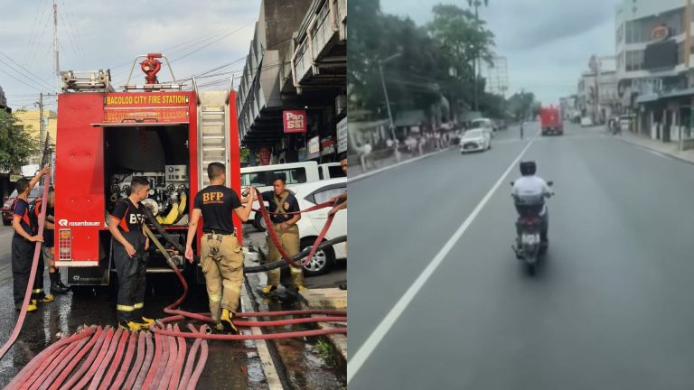 Fire Response Delayed After Rider Blocks Fire Truck In Bacolod City