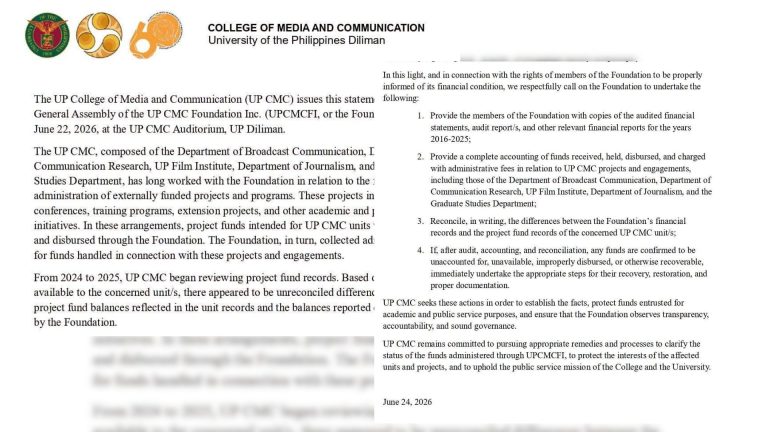 UP CMC Demands Answers On Missing PHP4.4 Million