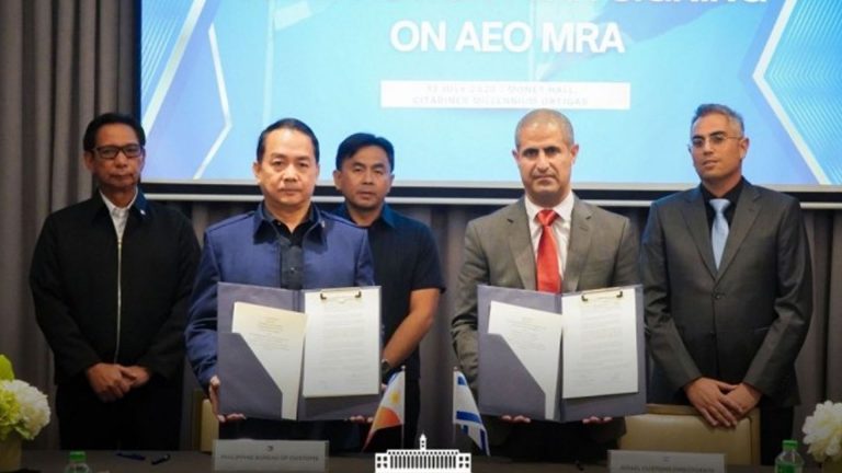 Bureau Of Customs, Israel Sign Deal To Boost Trade Facilitation Benefits