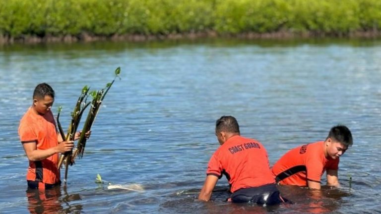 Coast Guard Leads Massive Mangrove Planting In Surigao City