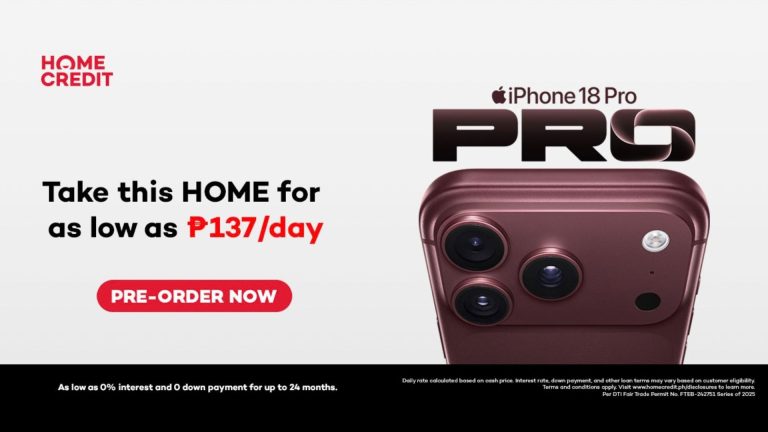 Pre-Order And Own The Latest iPhone 18 Pro And iPhone 18 Pro Max For As Low As PHP137 Per Day With Home Credit
